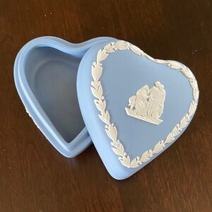 Wedgwood Jasperware Heart Shaped Trinket Box
